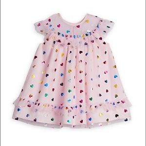 Foil heart illusion party dress